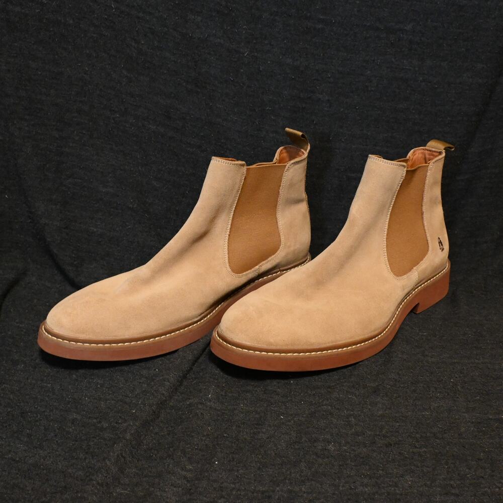Hush Puppies Women's 10 Chelsea Pull On Boots Suede Tan